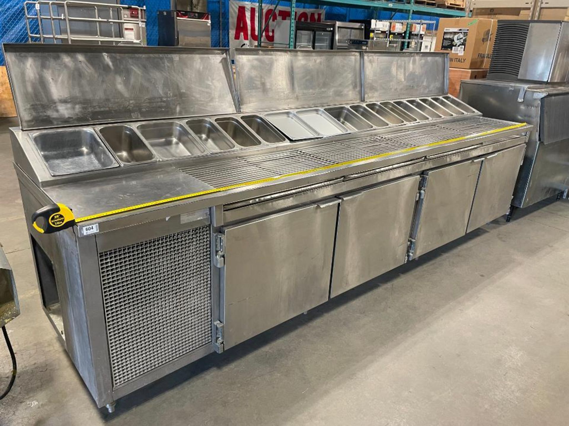 AERO MANUFACTURING CUSTOM 137" REFRIGERATED PIZZA PREP STATION - Image 2 of 18