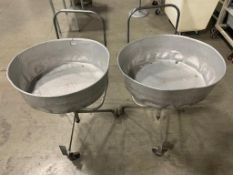 (2) STAINLESS STEEL ROTO CART