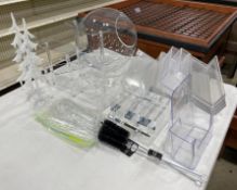 LOT OF ASSORTED ACRYLIC DISPLAY STANDS