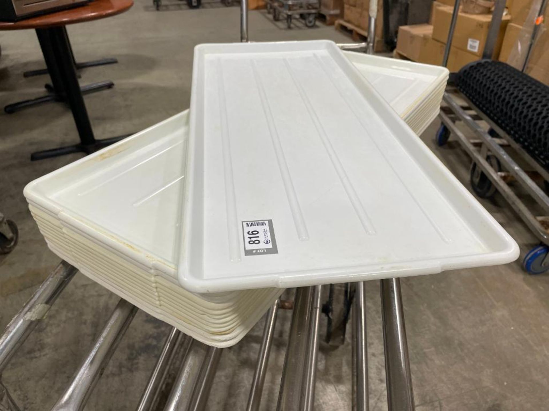 LOT OF APPROX. (12) 30" X 12.5" PLASTIC TRAYS - Image 2 of 3