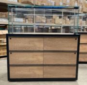 VISUAL ELEMENTS CUSTOM 48" X 20" DISPLAY CASE WITH 4-DRAWERS AND LIGHTING