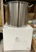 24QT HEAVY DUTY STAINLESS STOCK POT INDUCTION CAPABLE, JR 47242 - NEW