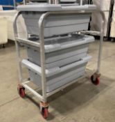 WIN-HOLT EQUIPMENT 2-TIER LUG CART WITH (3) POLY LUGS