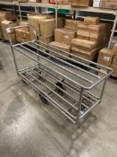 2 TIER STAINLESS STEEL WAREHOUSE STOCKING CART