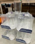 4 BOXES OF CONIQUE HEAVY DUTY HI-BALL GLASSES - 6 PER BOX - ARCOROC 55970 - NEW