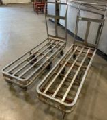 LOT OF (2) STEEL WAREHOUSE STOCKING CART