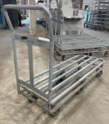 GREY STEEL WAREHOUSE STOCKING CART