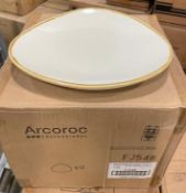 CASE OF TERRASTONE 11" WHITE PLATE - 12/CASE, ARCOROC - NEW