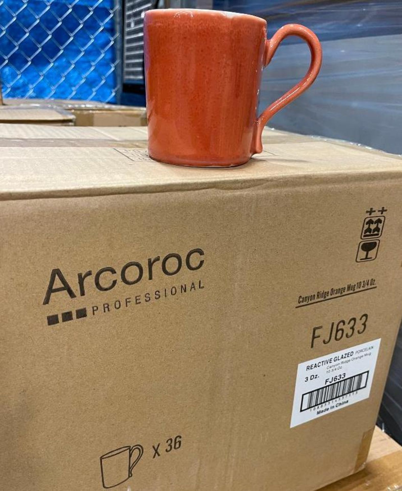 CASE OF CANYON RIDGE ORANGE 10 3/4 OZ MUGS - 36/CASE - ARCOROC - NEW - Image 4 of 4