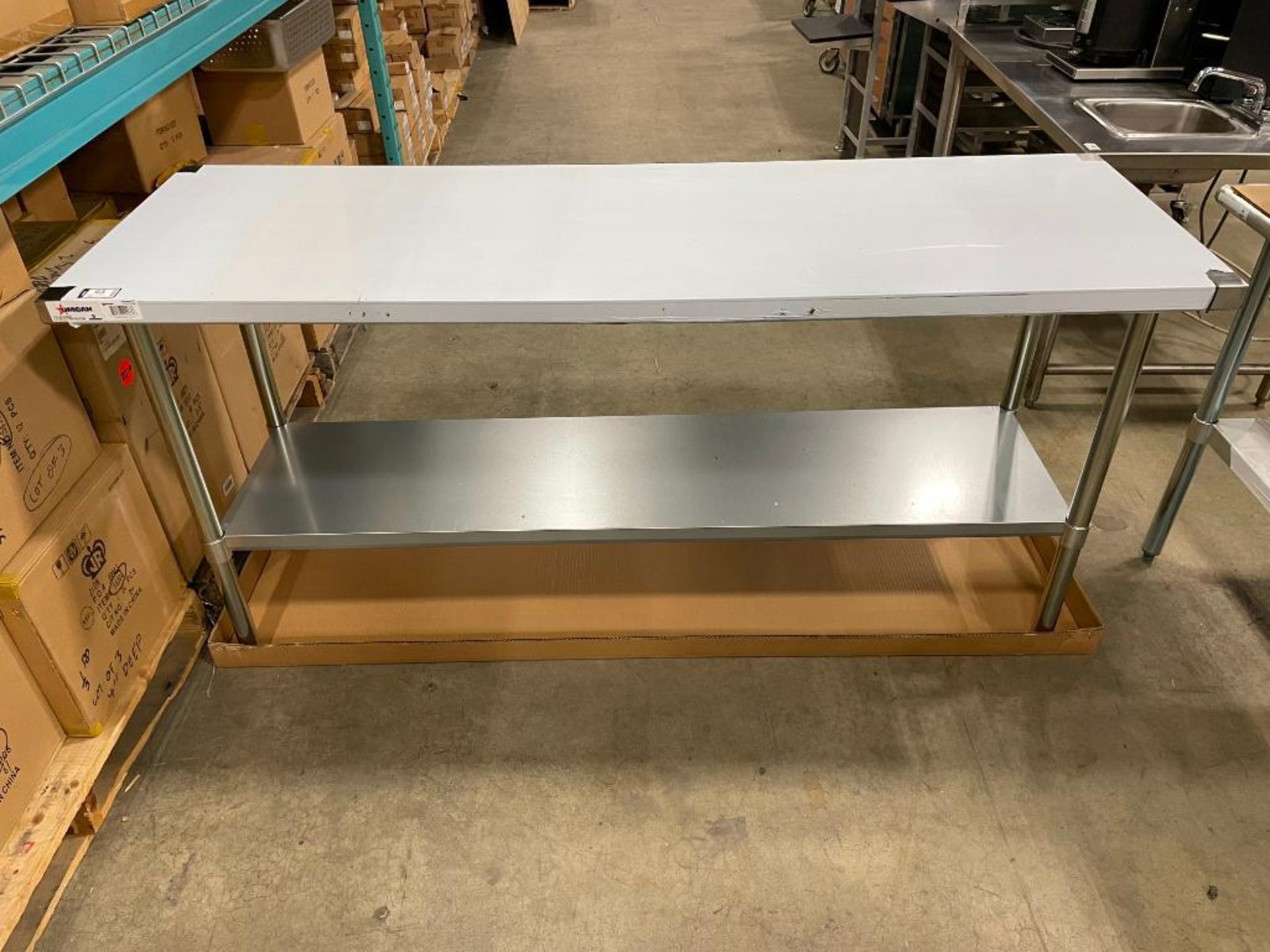 NEW 72" X 24" STAINLESS STEEL WORK TABLE - Image 3 of 4