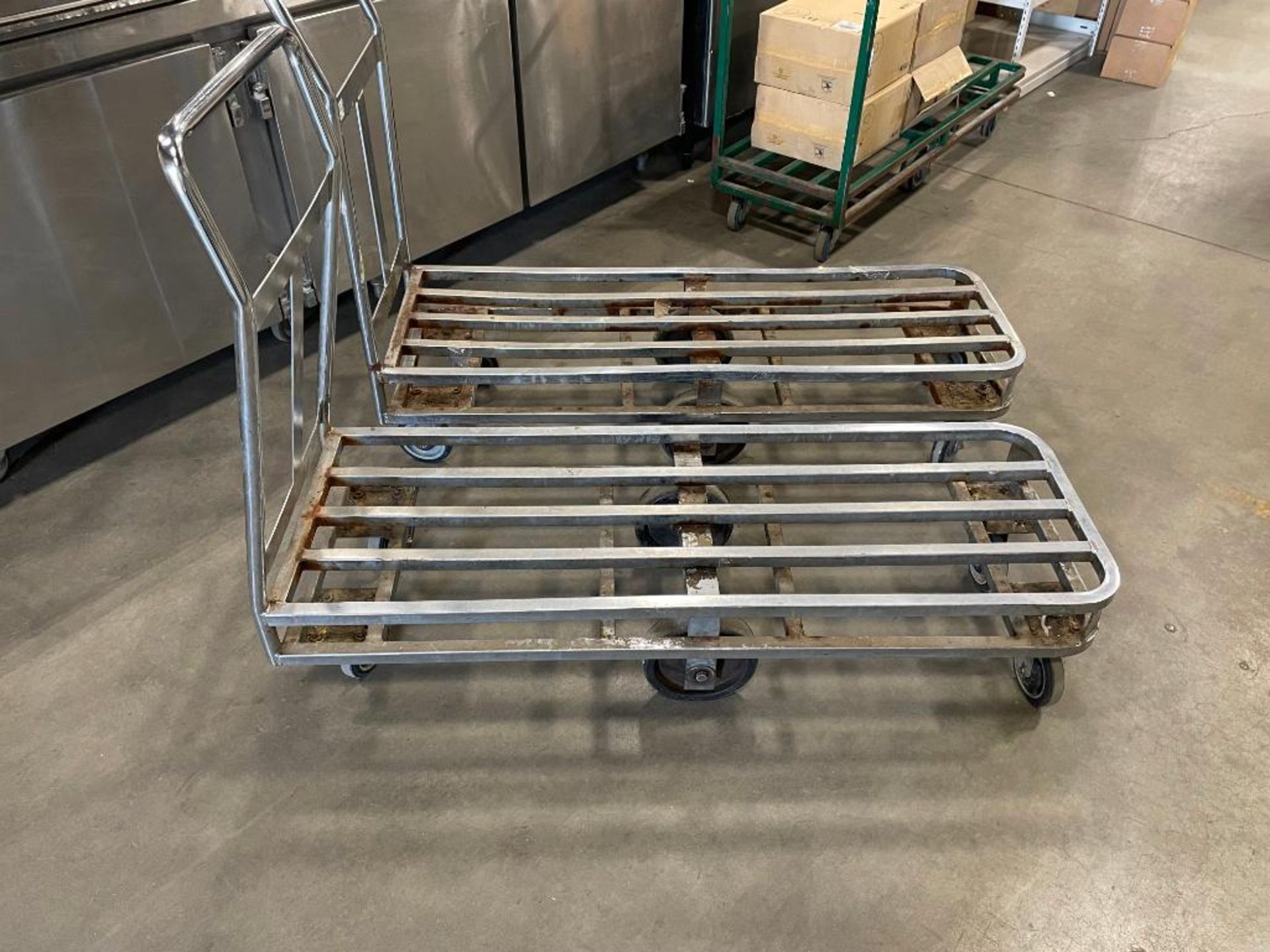 LOT OF (2) STEEL WAREHOUSE STOCKING CART - Image 2 of 3