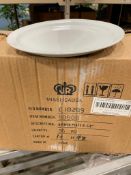 CASE OF 9" NARROW RIM DINNER PLATES. JOHNSON ROSE 90900, 36 PER CASE - NEW