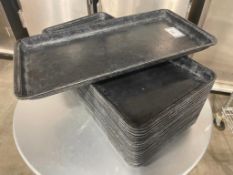 LOT OF APPROX. (20) 18" X 9" FIBERGLASS BLACK TRAYS