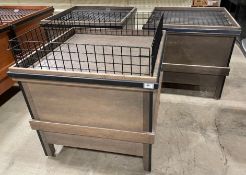 (3) 36.5" X 36.5" PRODUCE/GROCERY DISPLAY MARKET BINS