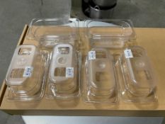 1/9 SIZE 2.5" DEEP POLYCARB INSERTS WITH LID - LOT OF 6 - BROWNE 38192 - NEW