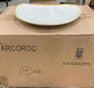 CASE OF TERRASTONE 8 7/8" WHITE PLATES - 18/CASE, ARCOROC - NEW