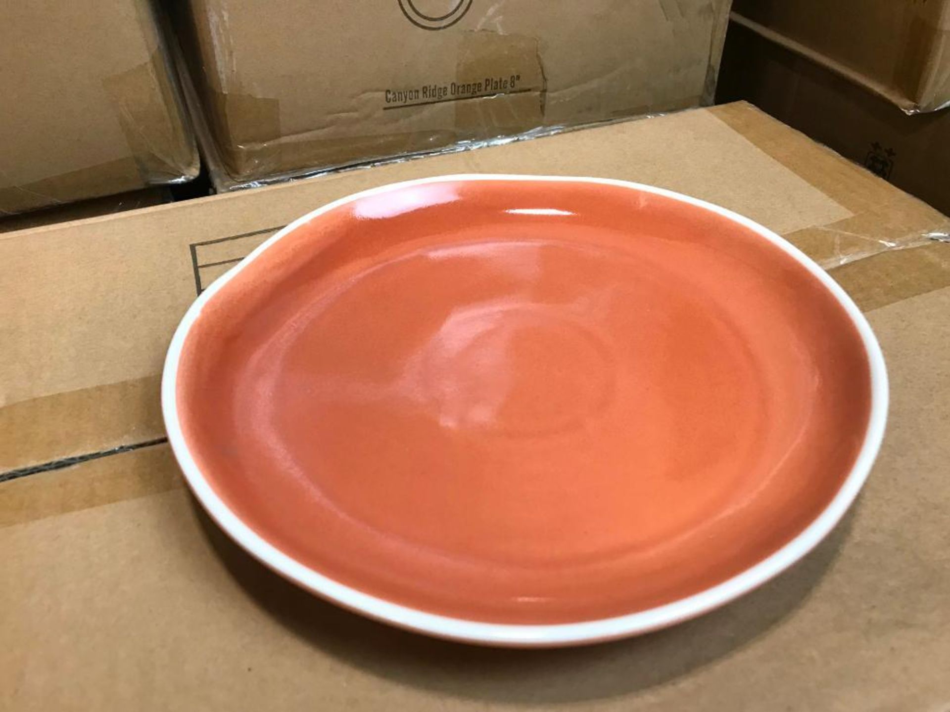 2 CASES OF CANYON RIDGE ORANGE 8" PLATES - 36/CASE, ARCOROC - NEW - Image 2 of 4