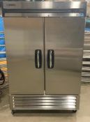 MASTER-BILT R49-S DOUBLE DOOR STAINLESS STEEL REACH-IN COOLER