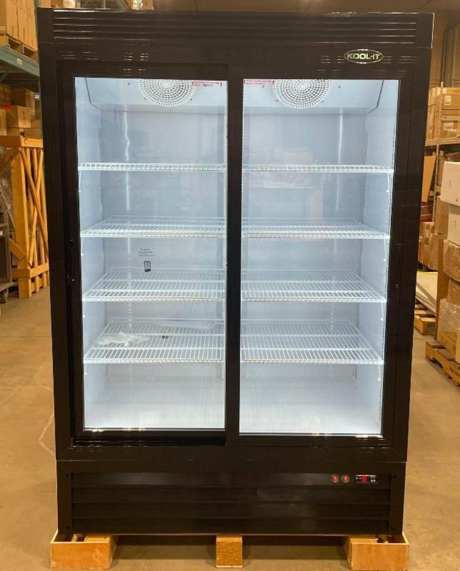 DOUBLE SLIDING GLASS DOOR COOLER, 33.5 CU. FT, LED DISPLAY - NEW - Image 12 of 12