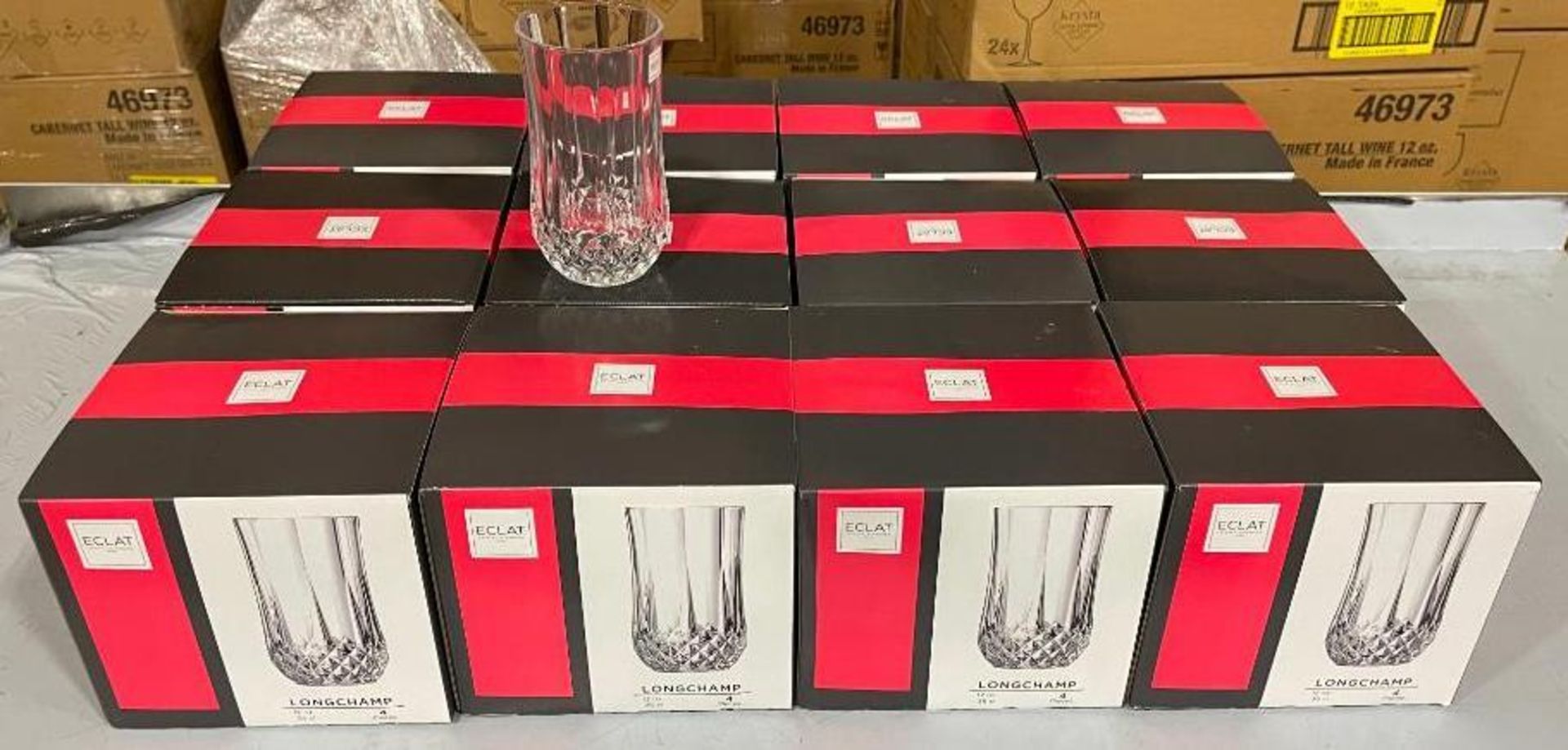 12 BOXES OF 12 OZ. LONGCHAMP GLASSES, 4 PER BOX, ARCOROC L7764 - NEW - Image 3 of 4