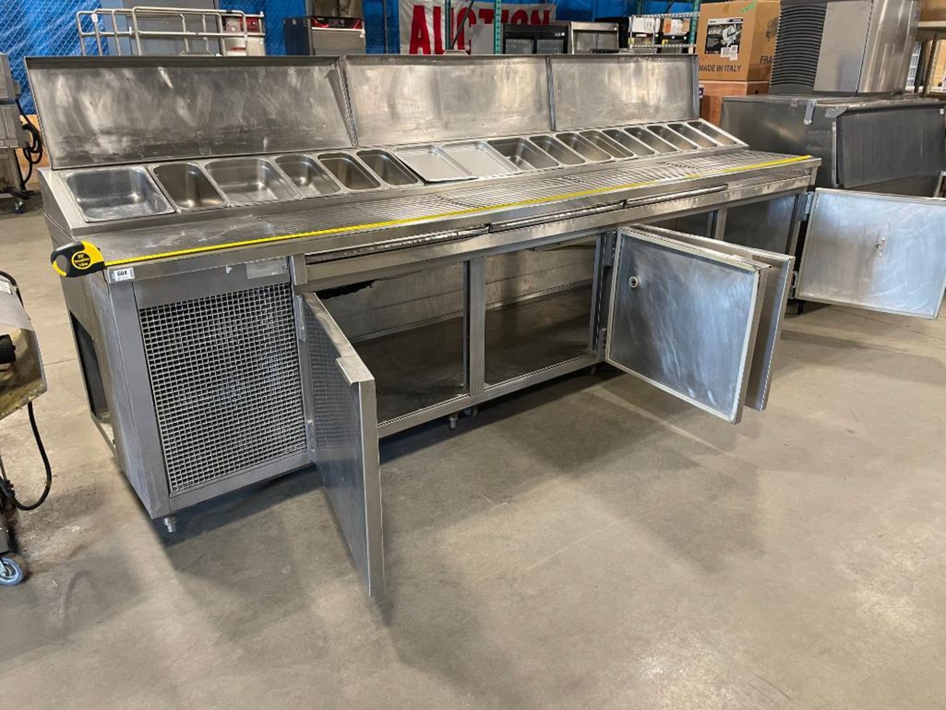 AERO MANUFACTURING CUSTOM 137" REFRIGERATED PIZZA PREP STATION - Image 3 of 18