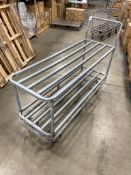 2 TIER GREY STEEL WAREHOUSE STOCKING CART