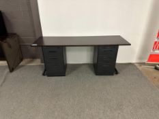 71" Straight Desk with (2) 3-Drawer File Pedestals