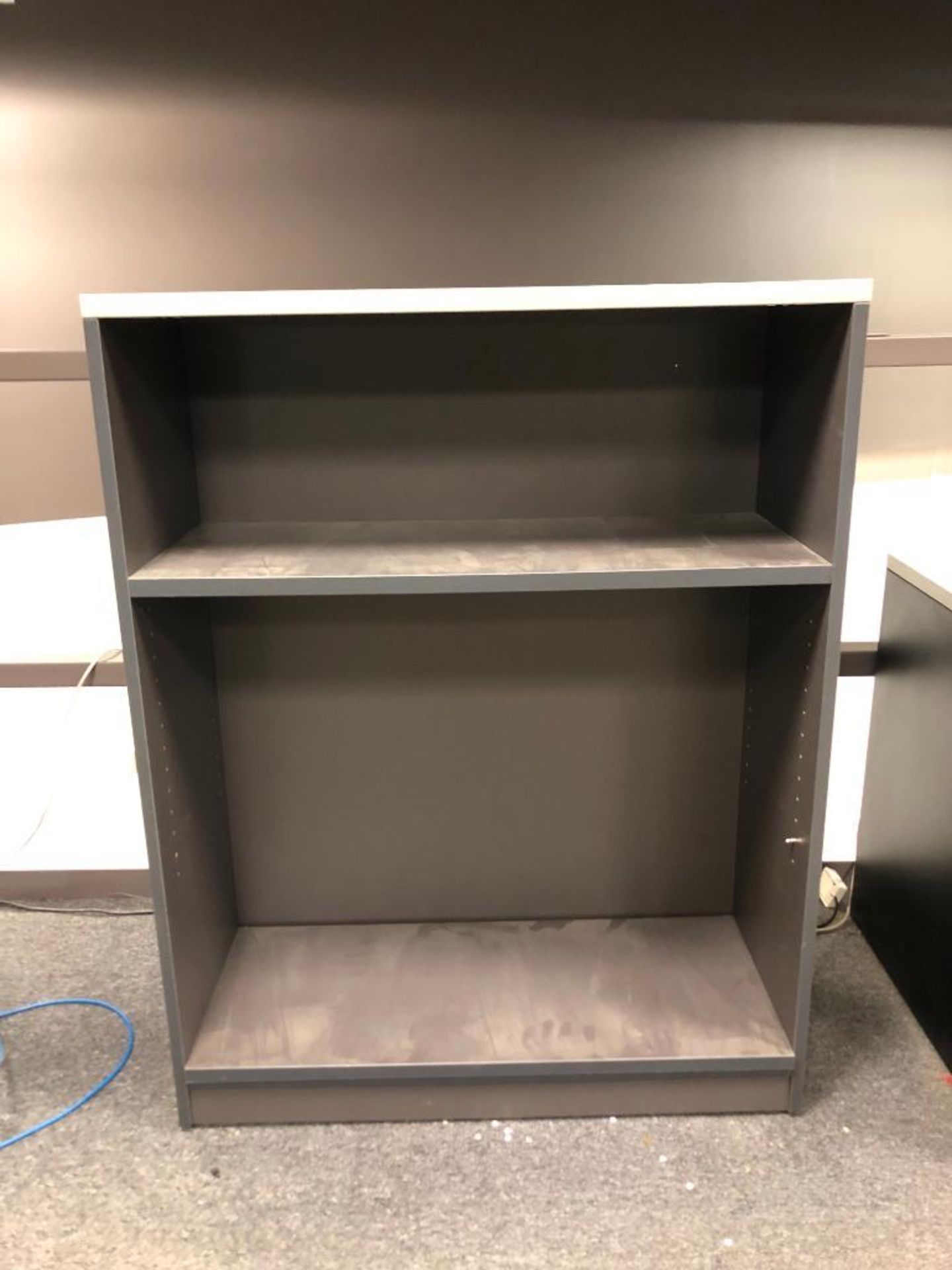 Desk and Bookshelf with Steeline 2-Drawer Filing Cabinet - Image 3 of 3