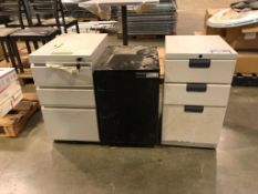 Lot of (3) Assorted 3-Drawer Filing Cabinets