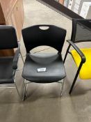 Black Plastic Stackable Chair