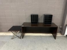 71" Straight Desk with (2) Organizers and Side Table
