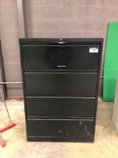 4-Drawer Black Lateral Filing Cabinet