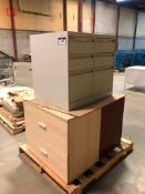 Lot of (3) 3-Drawers Filing Cabinets & (1) 2-Drawer Lateral Filing Cabinet