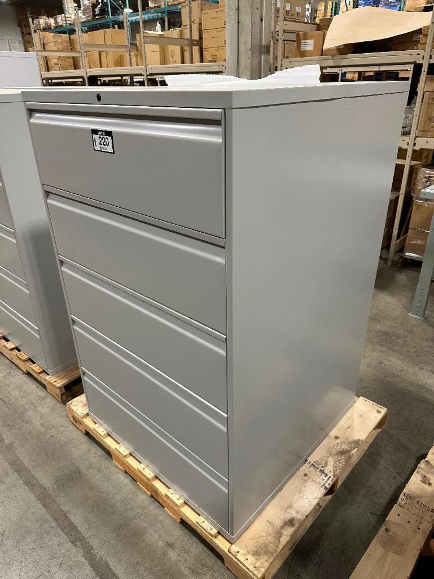 Lot of (2) 5-Drawer Lateral Filing Cabinet (Locked w/ No Key) - Image 2 of 3