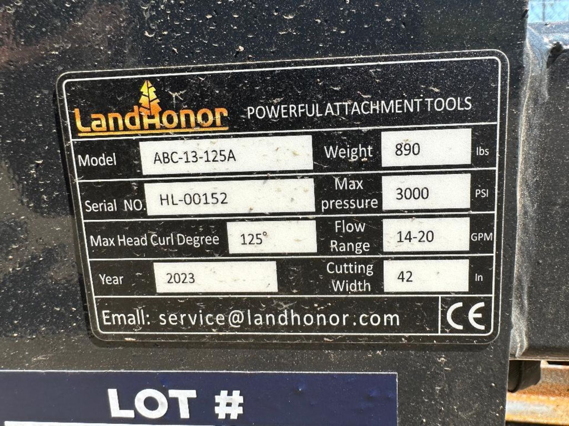 New 2023 Landhonor ABC-13-125A 84" Articulating Brush Cutter Skid Steer Attachment - Image 7 of 8