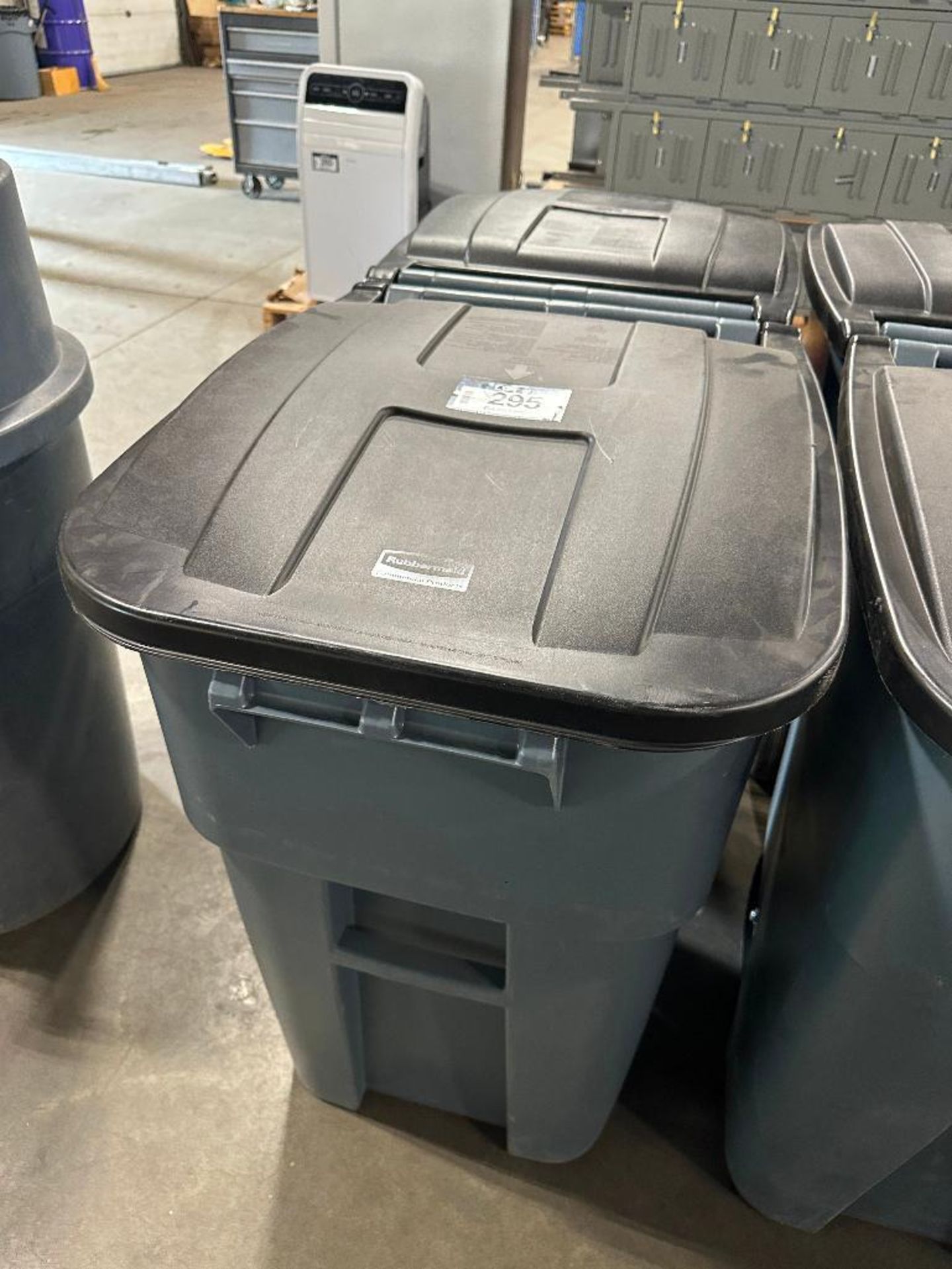 Lot of (2) Rubbermaid Mobile Trash Can - Image 2 of 4