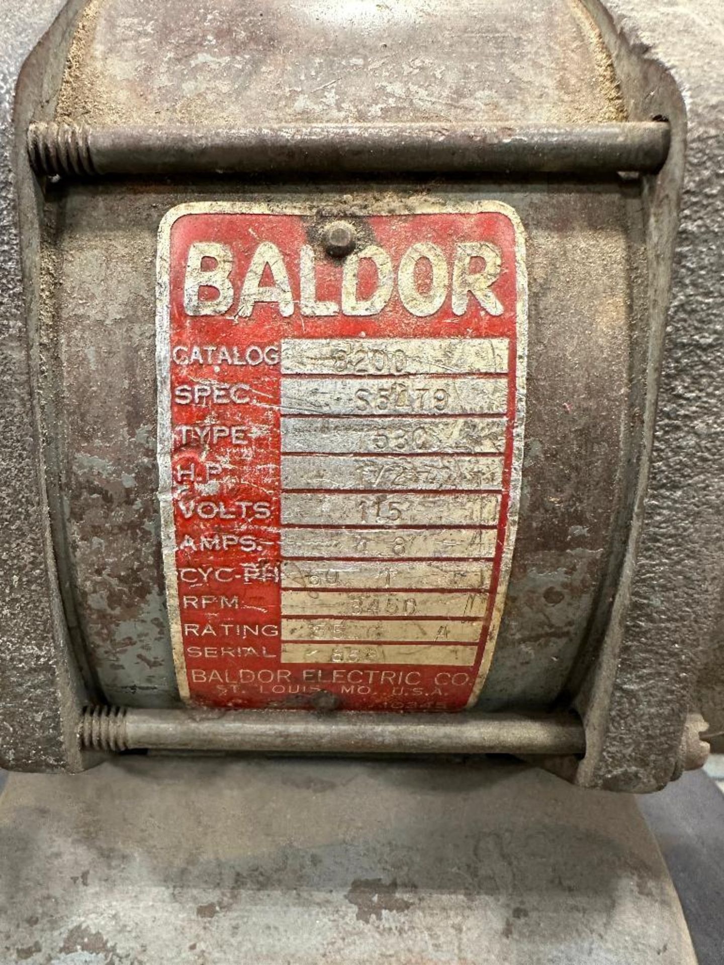 Baldor 1/2HP Bench Grinder w/ Pedestal Stand - Image 3 of 3