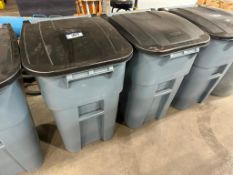 Lot of (2) Rubbermaid Mobile Trash Can