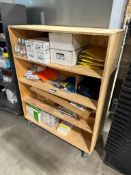 48” X 21” X 61” Mobile Wooden Shelf (Contents Not Included)