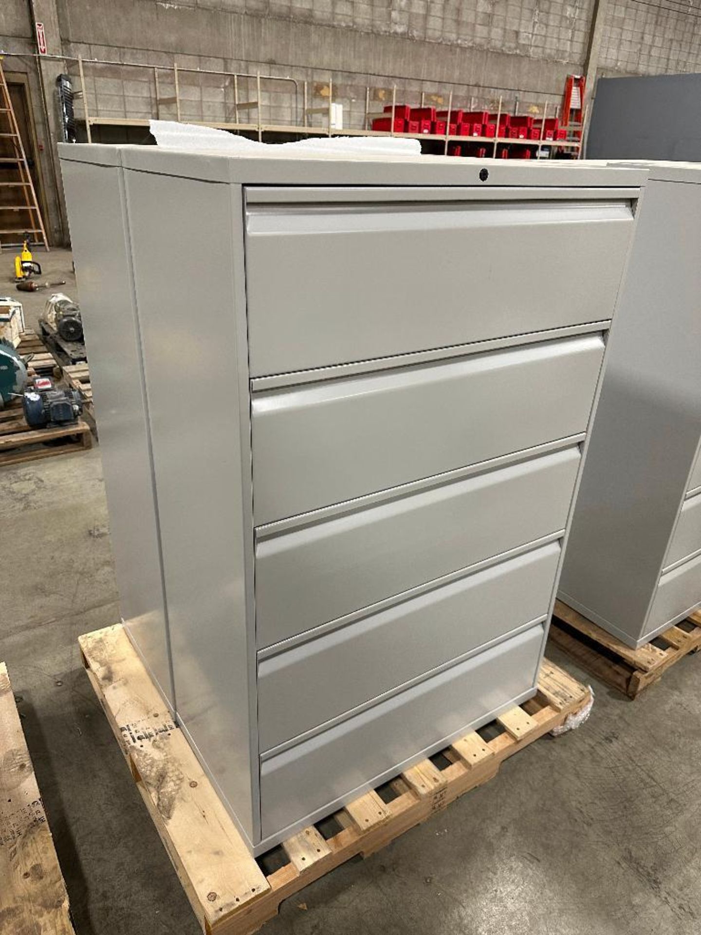 Lot of (2) 5-Drawer Lateral Filing Cabinet (Locked w/ No Key) - Image 3 of 3