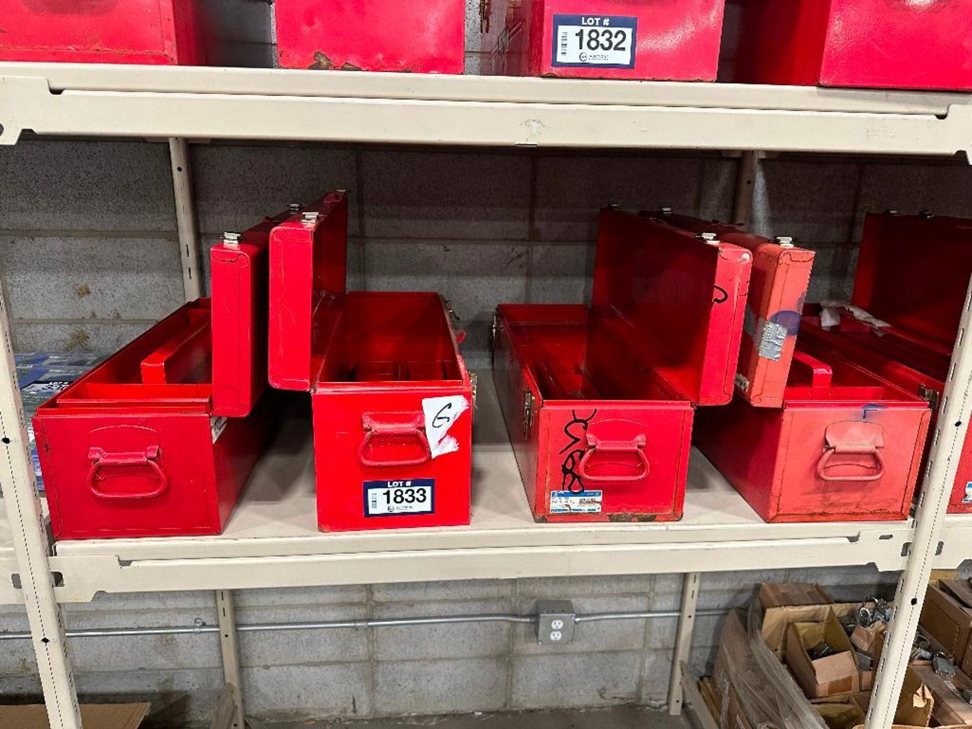 Lot of (4) Asst. Metal Tool Boxes