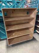 48” X 21” X 61” Mobile Wooden Shelf