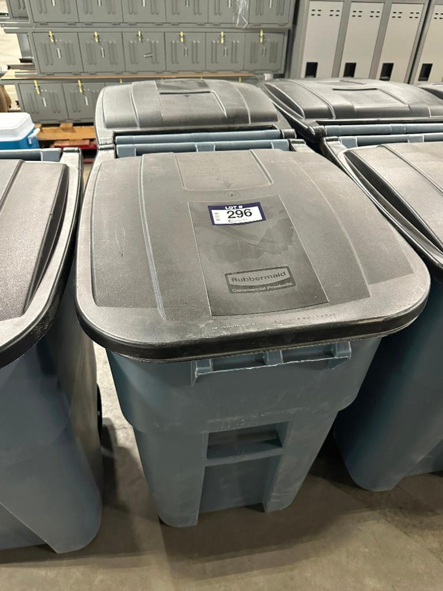 Lot of (2) Rubbermaid Mobile Trash Can