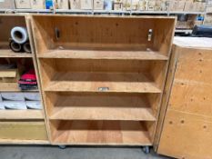 48” X 21” X 61” Mobile Wooden Shelf