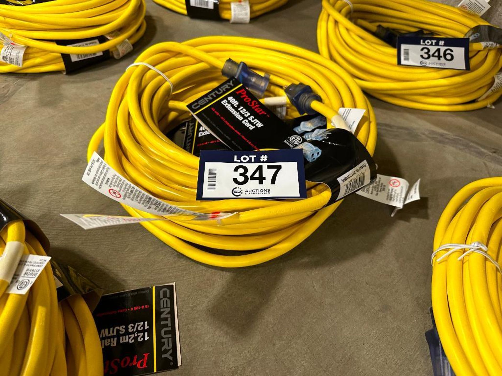 Lot of (2) Century ProStar 40' Extension Cords