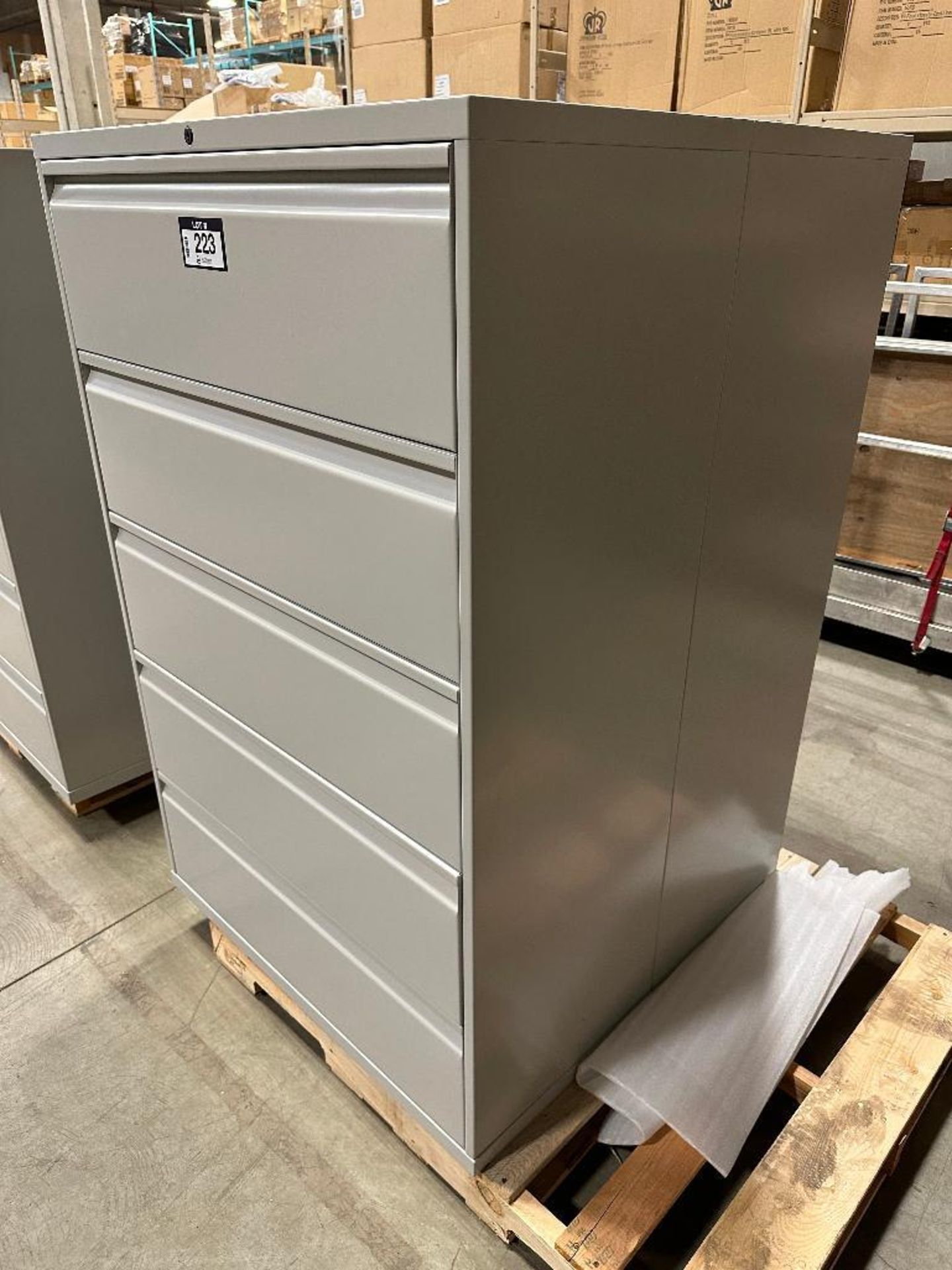 Lot of (2) 5-Drawer Lateral Filing Cabinet (Locked w/ No Key) - Image 2 of 3