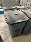 Lot of (2) Rubbermaid Mobile Trash Can