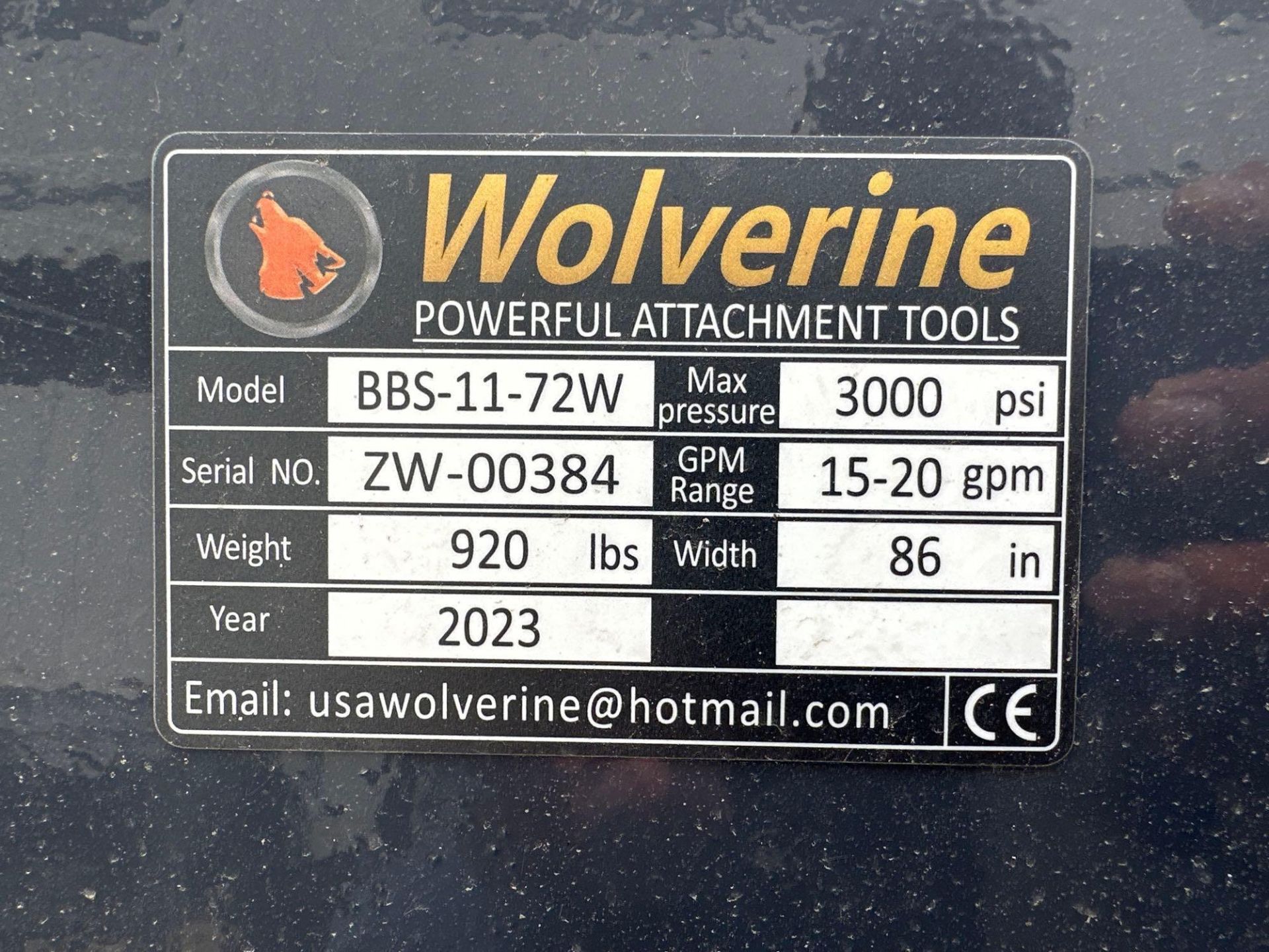 New 2023 Wolverine BBS-11-72W 86" Sweeper Skid Steer Attachment - Image 7 of 7