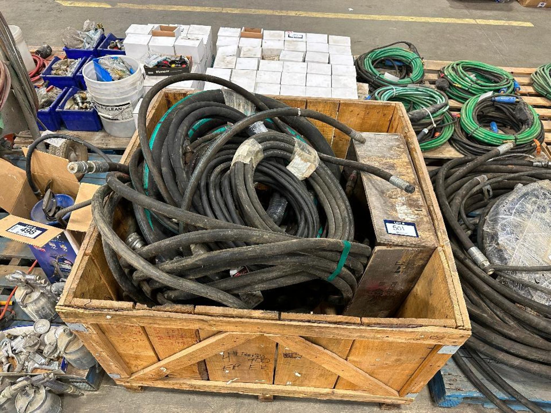 Crate of Asst. Hoses
