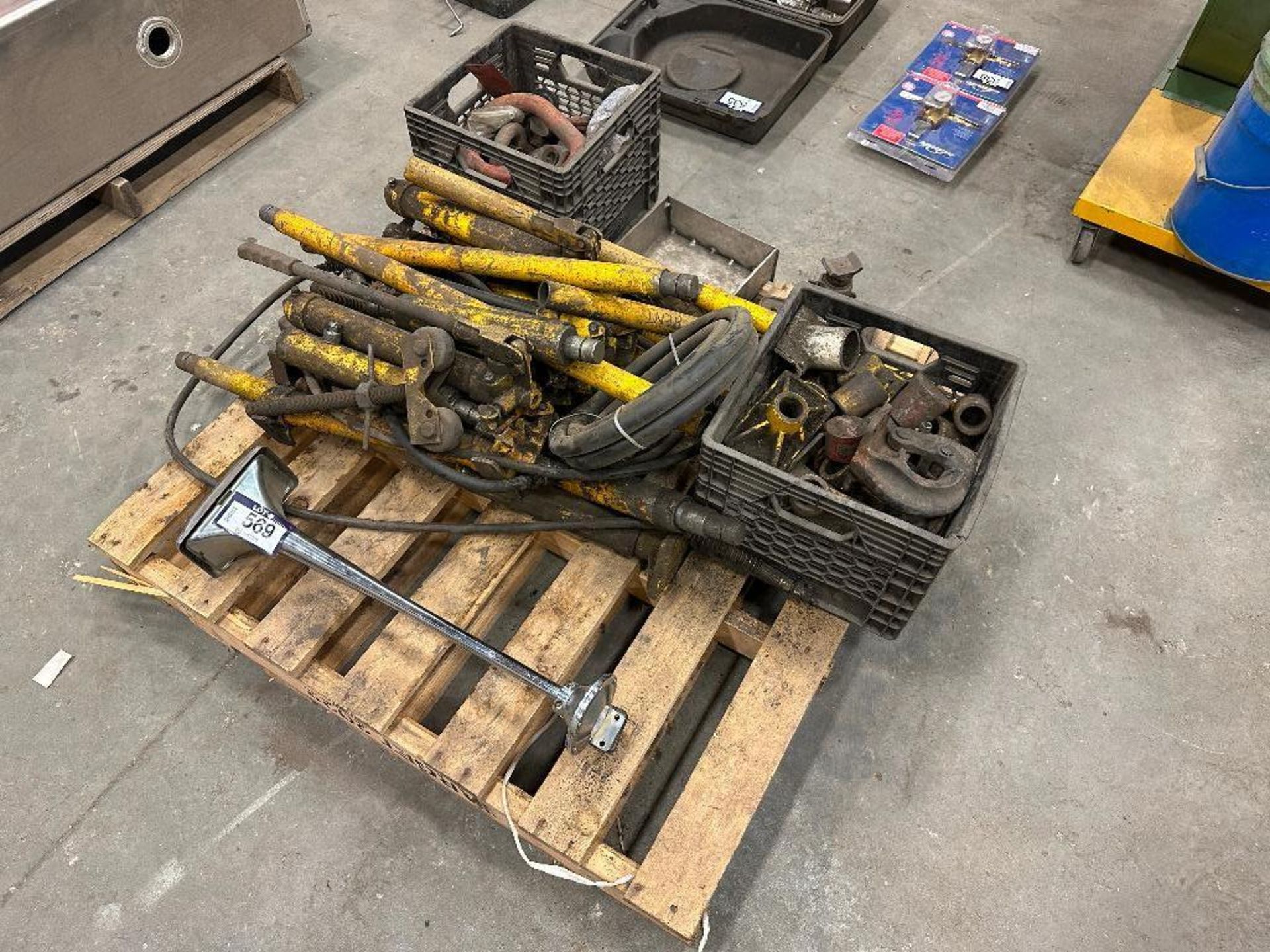 Pallet of Asst. Hydraulic Hand Pump Parts, Clevises, etc. - Image 2 of 4